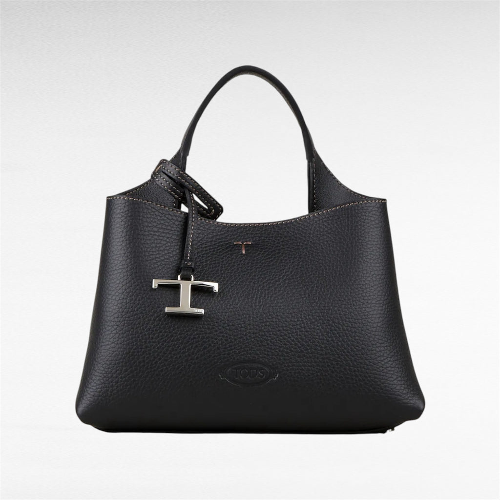 TOD'S ショルダーバッグ マイクロレザー Tタイムレス