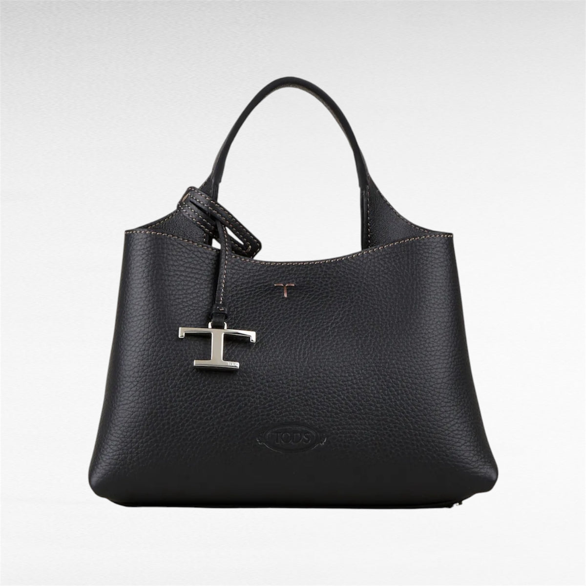 TOD'S ショルダーバッグ マイクロレザー Tタイムレス
