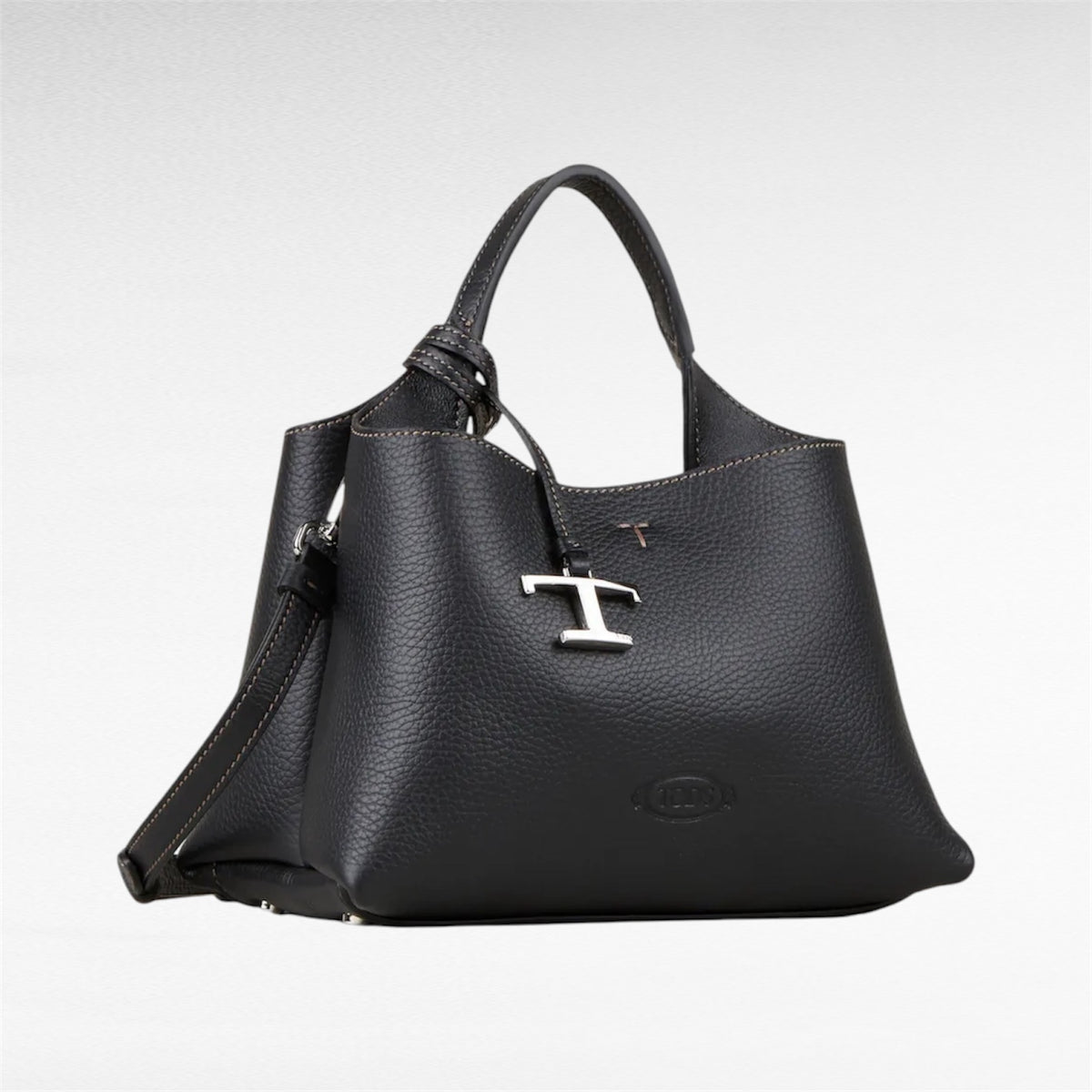 TOD'S ショルダーバッグ マイクロレザー Tタイムレス