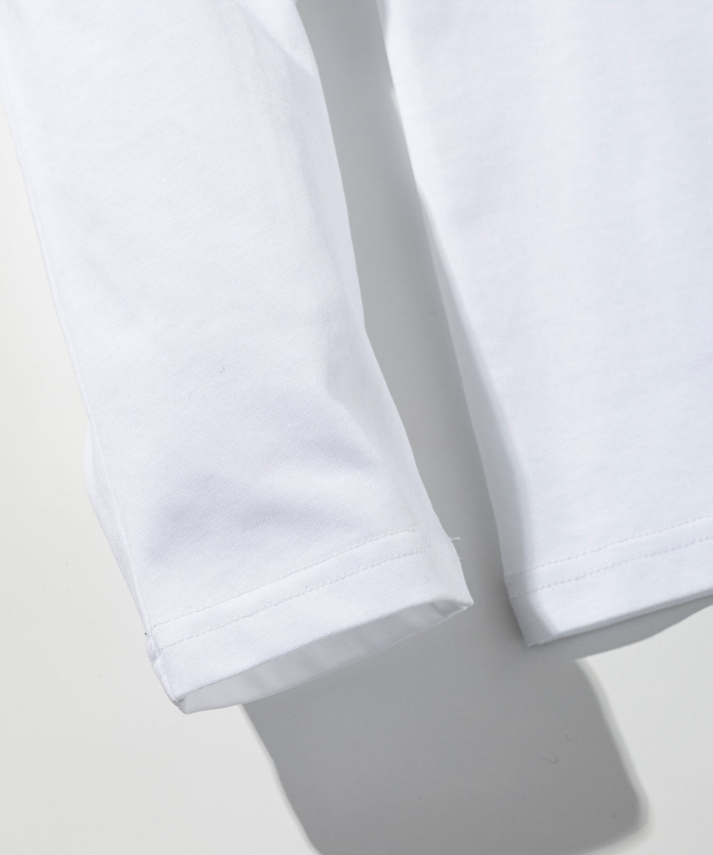 1PIU1UGUALE3 RELAX 発泡プリントシャドウロゴロングTシャツ