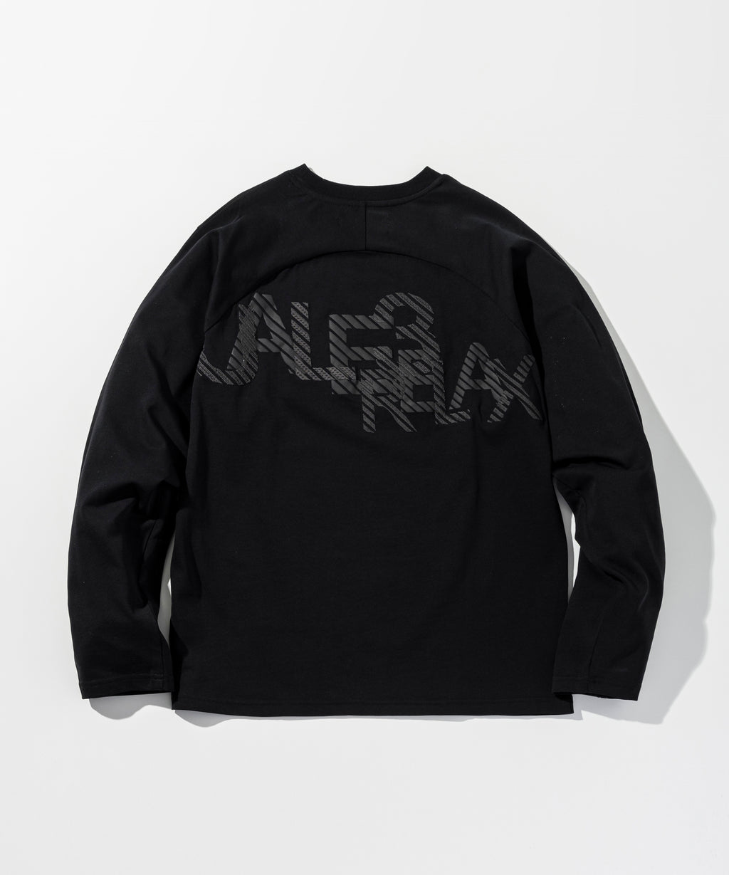 1PIU1UGUALE3 RELAX 発泡プリントシャドウロゴロングTシャツ