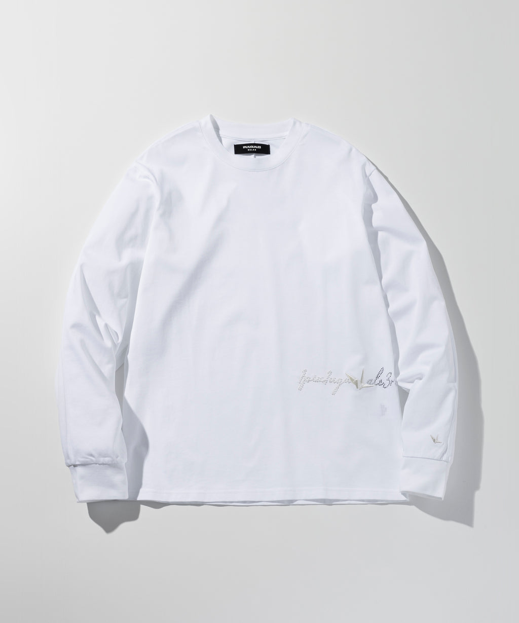 1PIU1UGUALE3 RELAX ジュエリーロゴロングTシャツ
