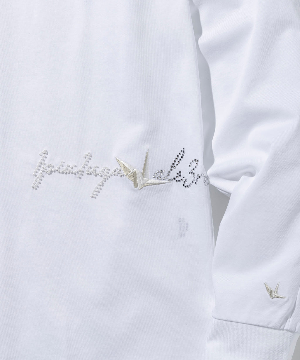 1PIU1UGUALE3 RELAX ジュエリーロゴロングTシャツ