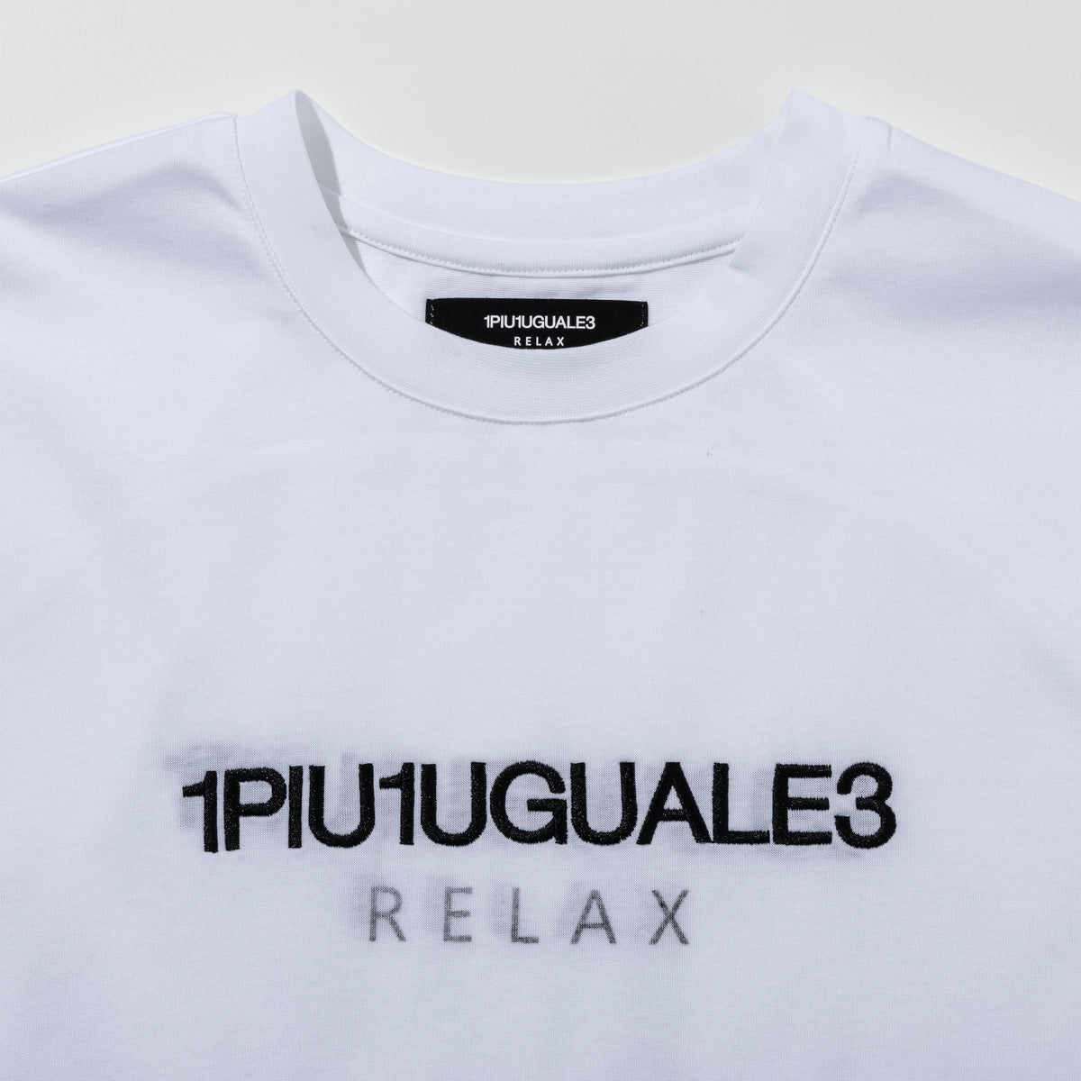 1PIU1UGUALE3 RELAX  リバースロゴ半袖Tシャツ