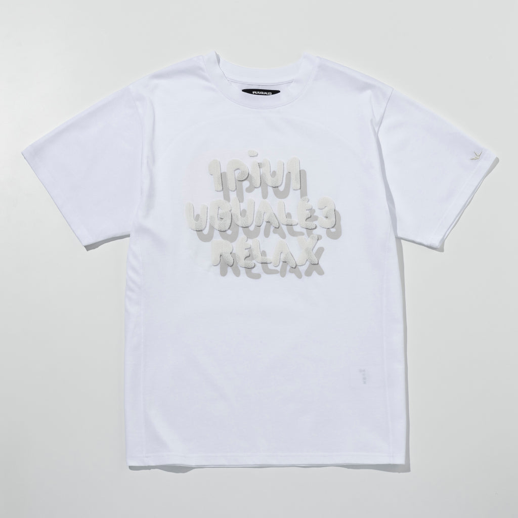 1PIU1UGUALE3 RELAX  シャドウロゴ半袖Tシャツ