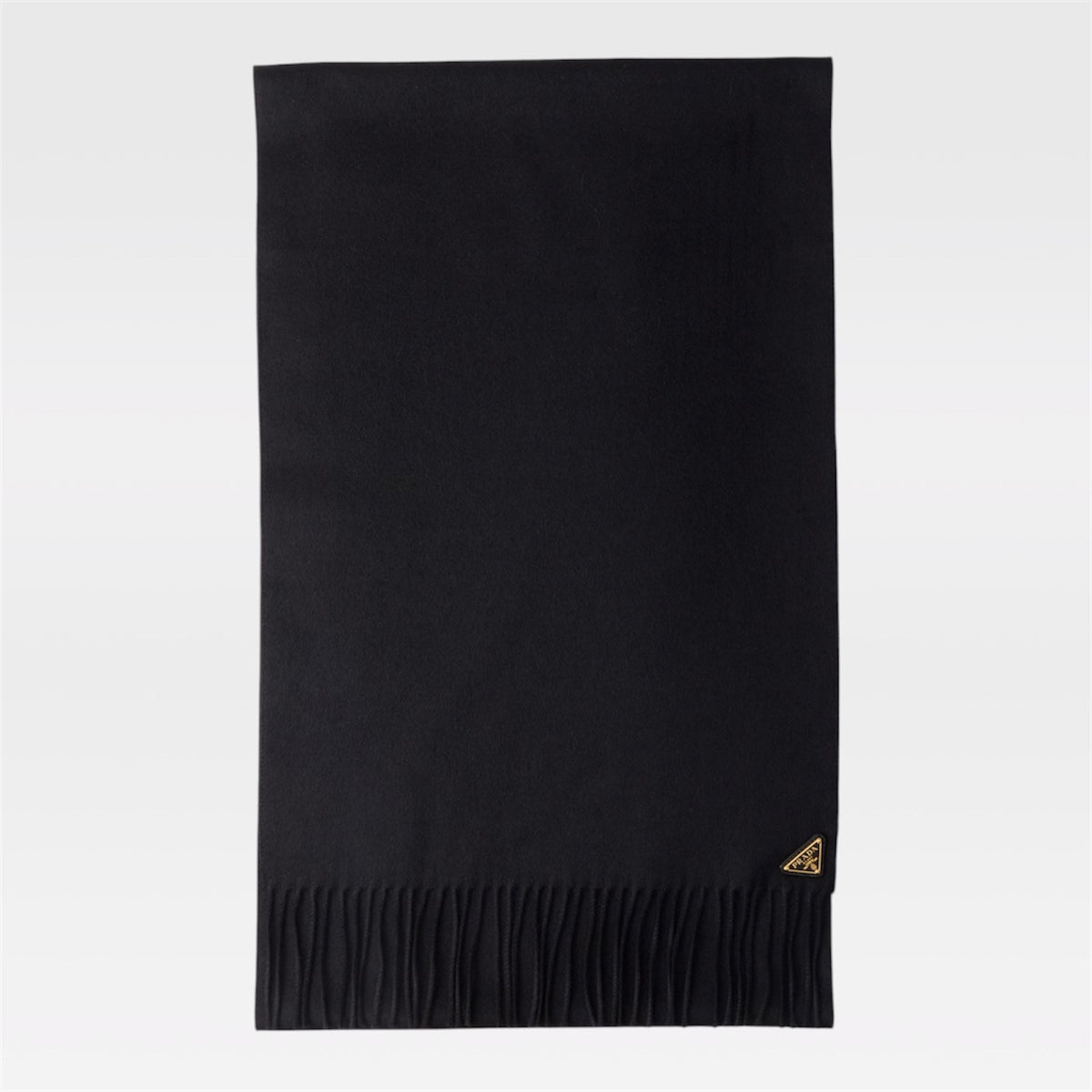 PRADA カシミヤマフラー-BLACK-