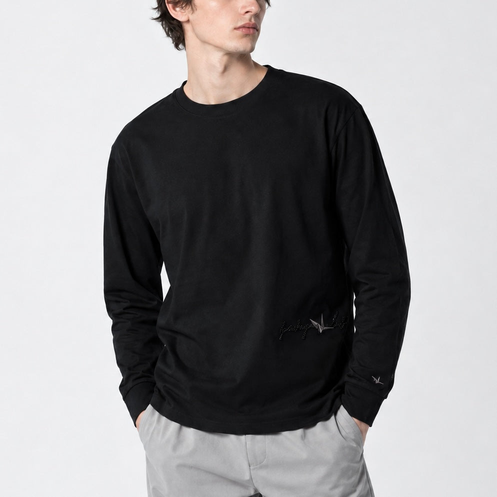 1PIU1UGUALE3 RELAX ジュエリーロゴロングTシャツ