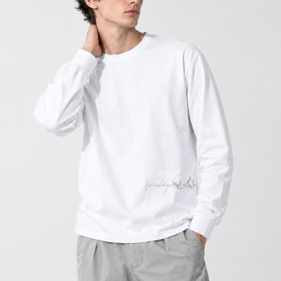 1PIU1UGUALE3 RELAX ジュエリーロゴロングTシャツ