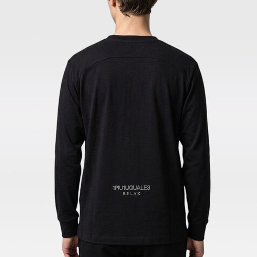 1PIU1UGUALE3 RELAX  ミッキーマウス ラインストーンシルエットロングTシャツ