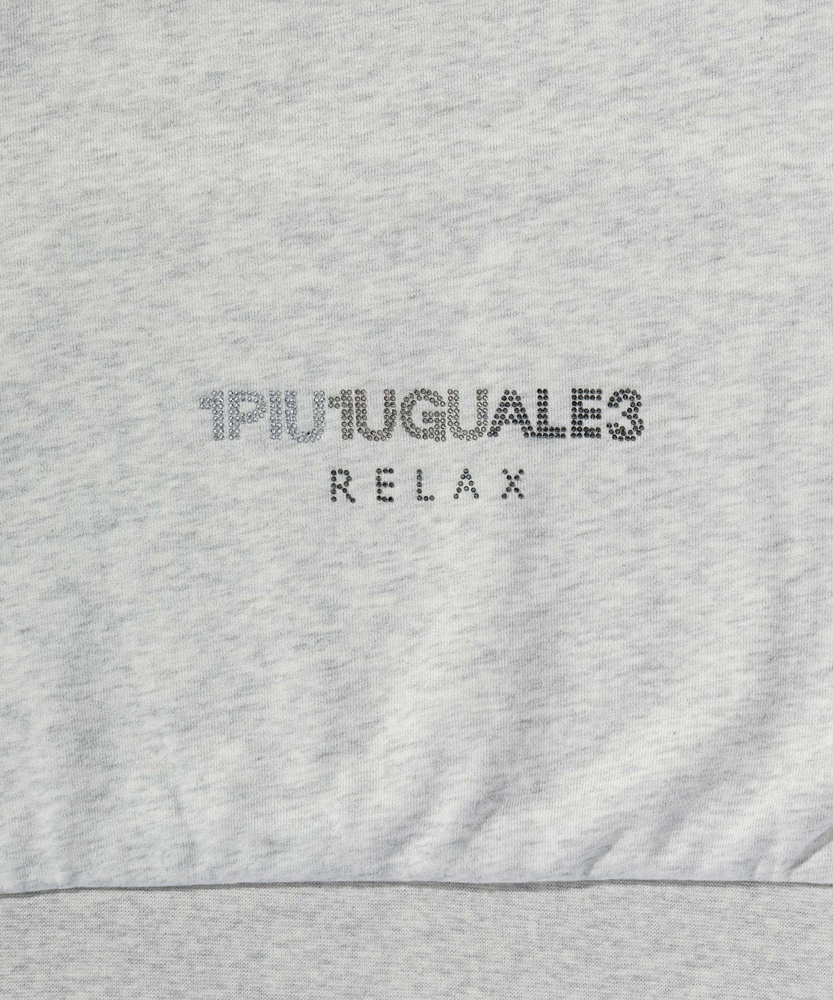 1PIU1UGUALE3 RELAX  ミッキーマウス ラインストーンシルエットスウェットパーカー