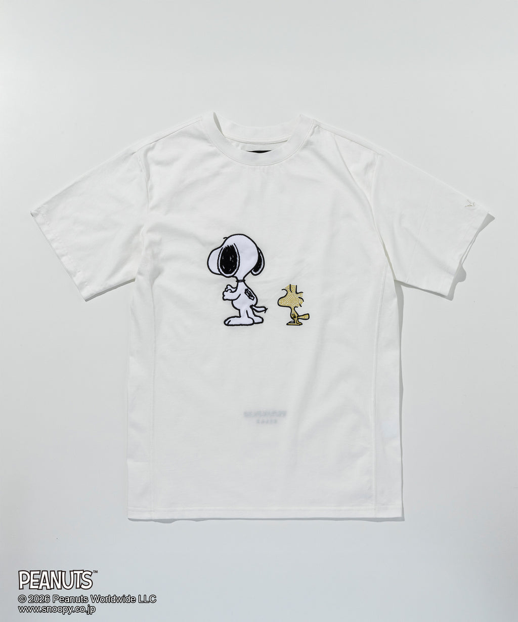 1PIU1UGUALE3 RELAX スヌーピー＆ウッドストック半袖Tシャツ