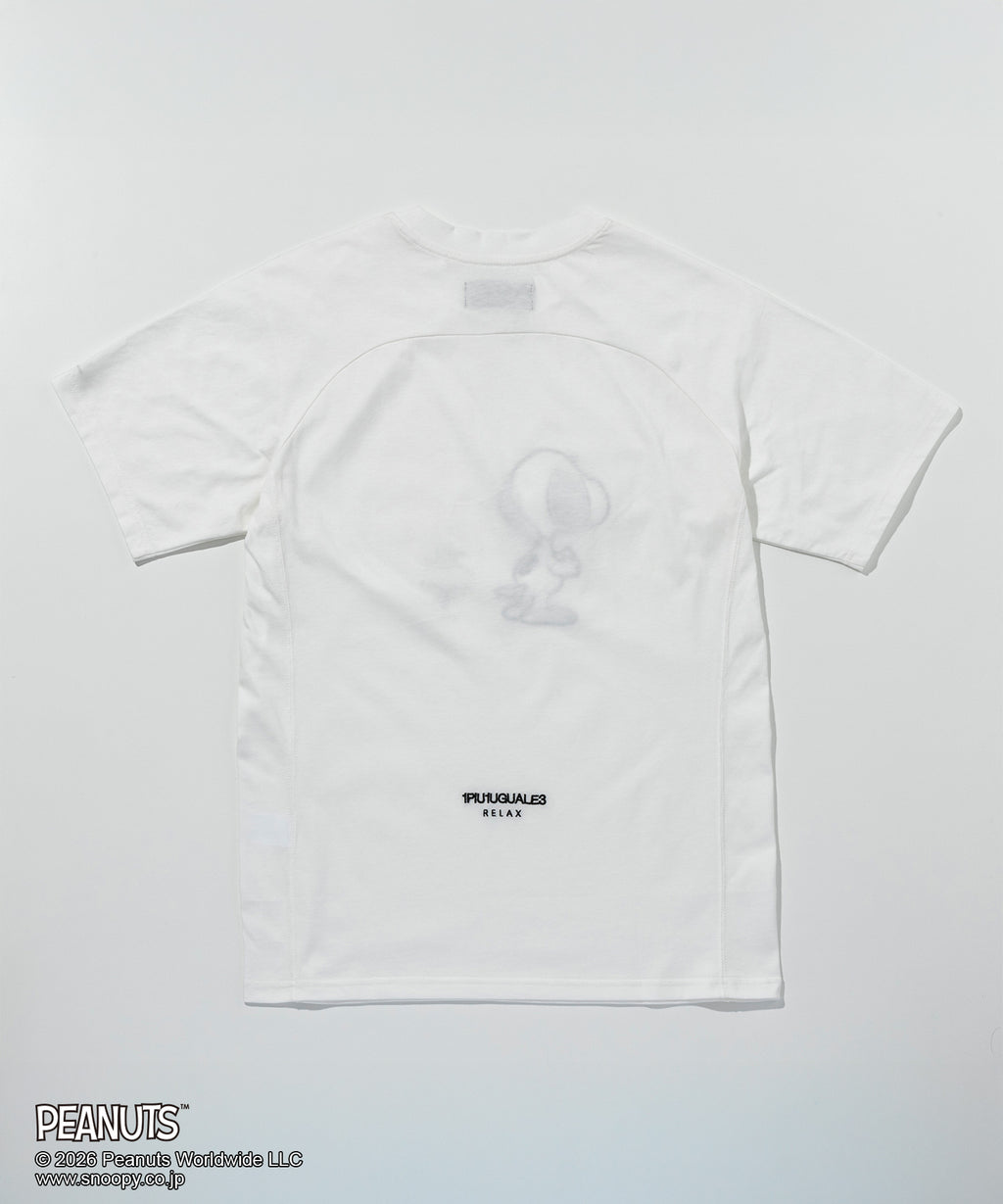 1PIU1UGUALE3 RELAX スヌーピー＆ウッドストック半袖Tシャツ