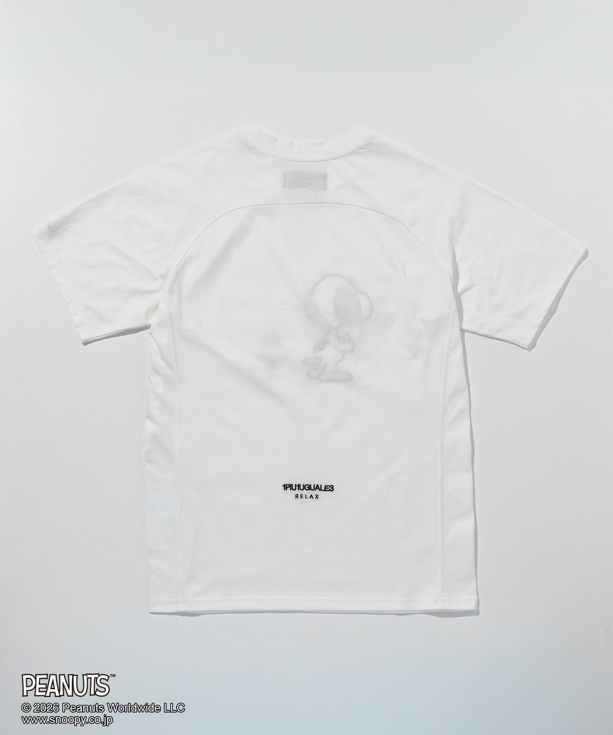 1PIU1UGUALE3 RELAX スヌーピー＆ウッドストック半袖Tシャツ