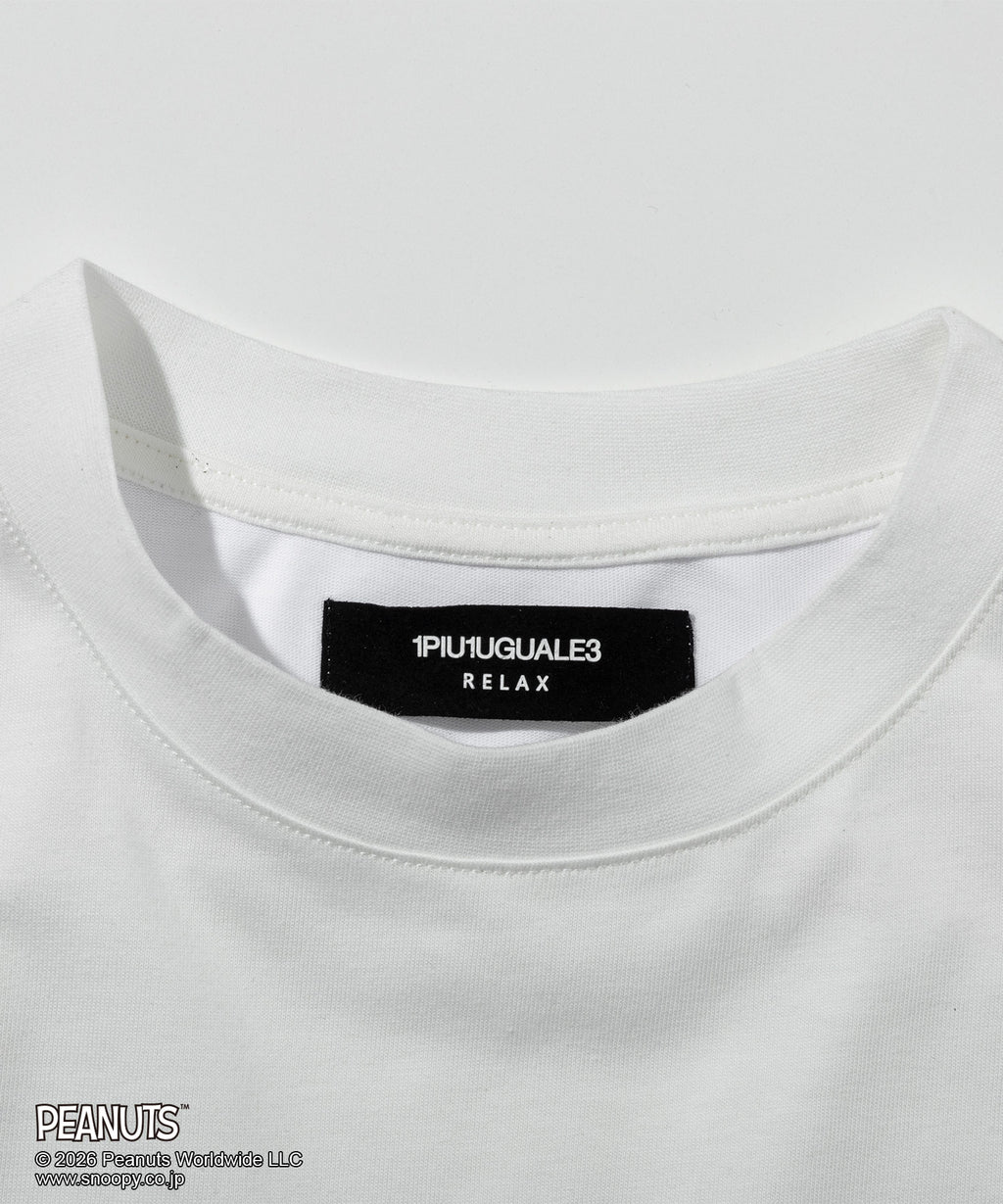 1PIU1UGUALE3 RELAX スヌーピー＆ウッドストック半袖Tシャツ