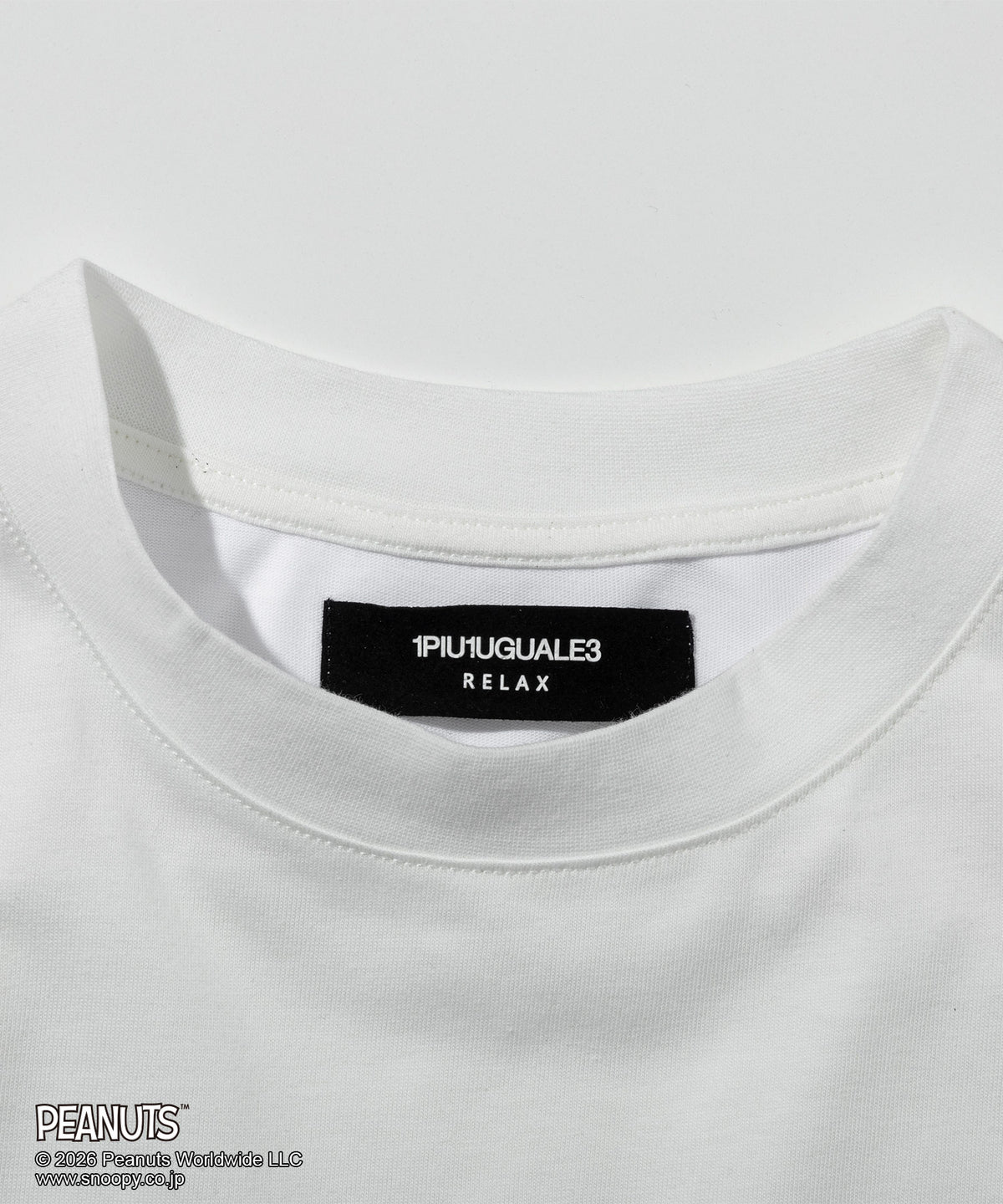 1PIU1UGUALE3 RELAX スヌーピー＆ウッドストック半袖Tシャツ